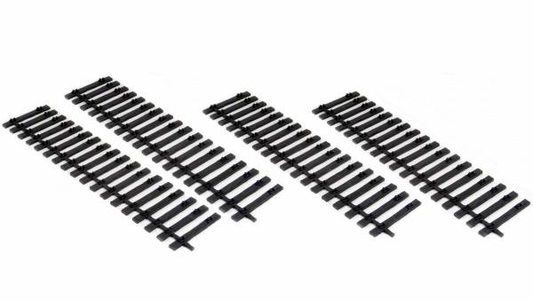 4 pcs. Flex sleeves for 2 rail tracks made of plastic, scale 2 (64mm)