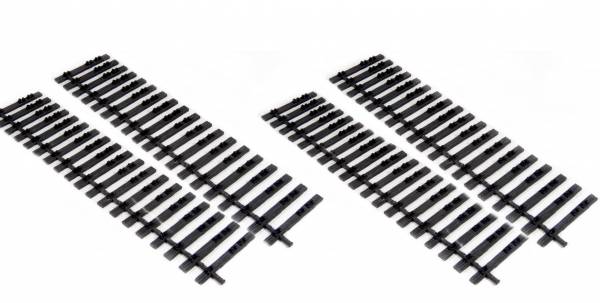 4 pieces Flex-sleeves for 3 rail track made of plastic, scale 2 (64mm)