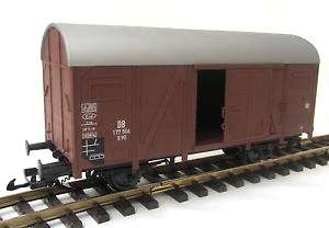 Coche de carga cubierto, DB, marrón, G calibre 45 mm, ferrocarril de