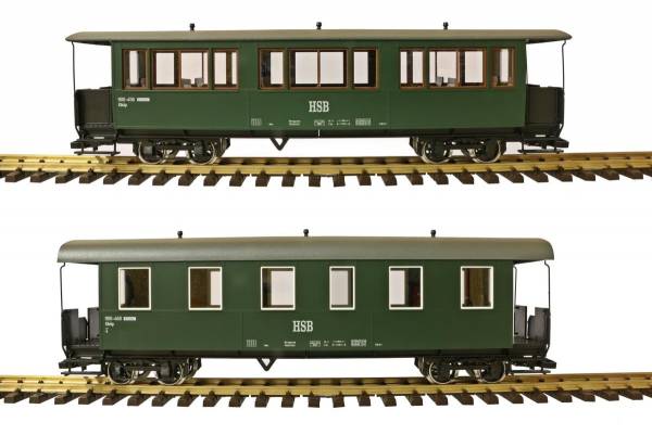 Tren Line45 Set 2 piezas HSB Traditionwagen 900-456 y 900-460 G Scale