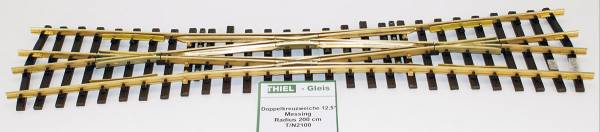 Thiel Doppelkreuzungsweiche 15° KL.R1200mm/L=630mm, Ms, Spur G