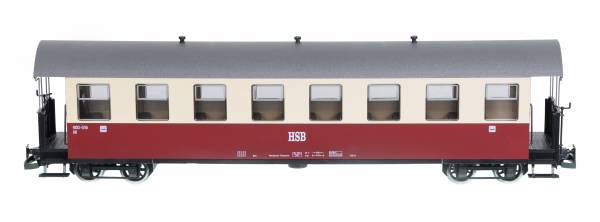 Train Line45 voitures de tourisme HSB Hasseröder, rouge et beige, 8 fenêtre, échelle G train de jardin