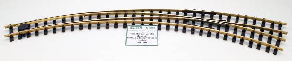 Thiel inverseur de courbe à droite 54 ° / 45 ° R930 / 1175mm (- / R3), laiton, échelle G