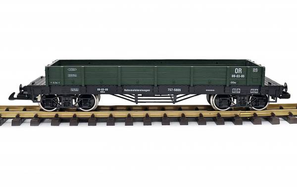 Train wagon tombereau, vert, échelle G, roues en acier inoxydable, pour LGB