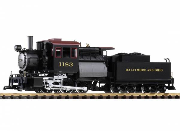 G-Dampflokomotive mit Tender B&O 0-6-0 Camelback, Sound