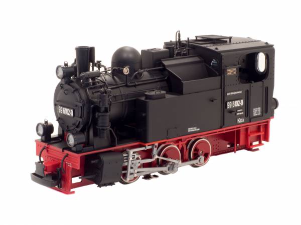 Treno Locomotiva a vapore Line45 HSB Pfiffi BR 99 6102, evaporatore analogico, a impulsi, scala G